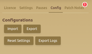 Config Tab
